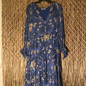 Spell & The Gypsy Collective Blue Aurora Gown, Size Small